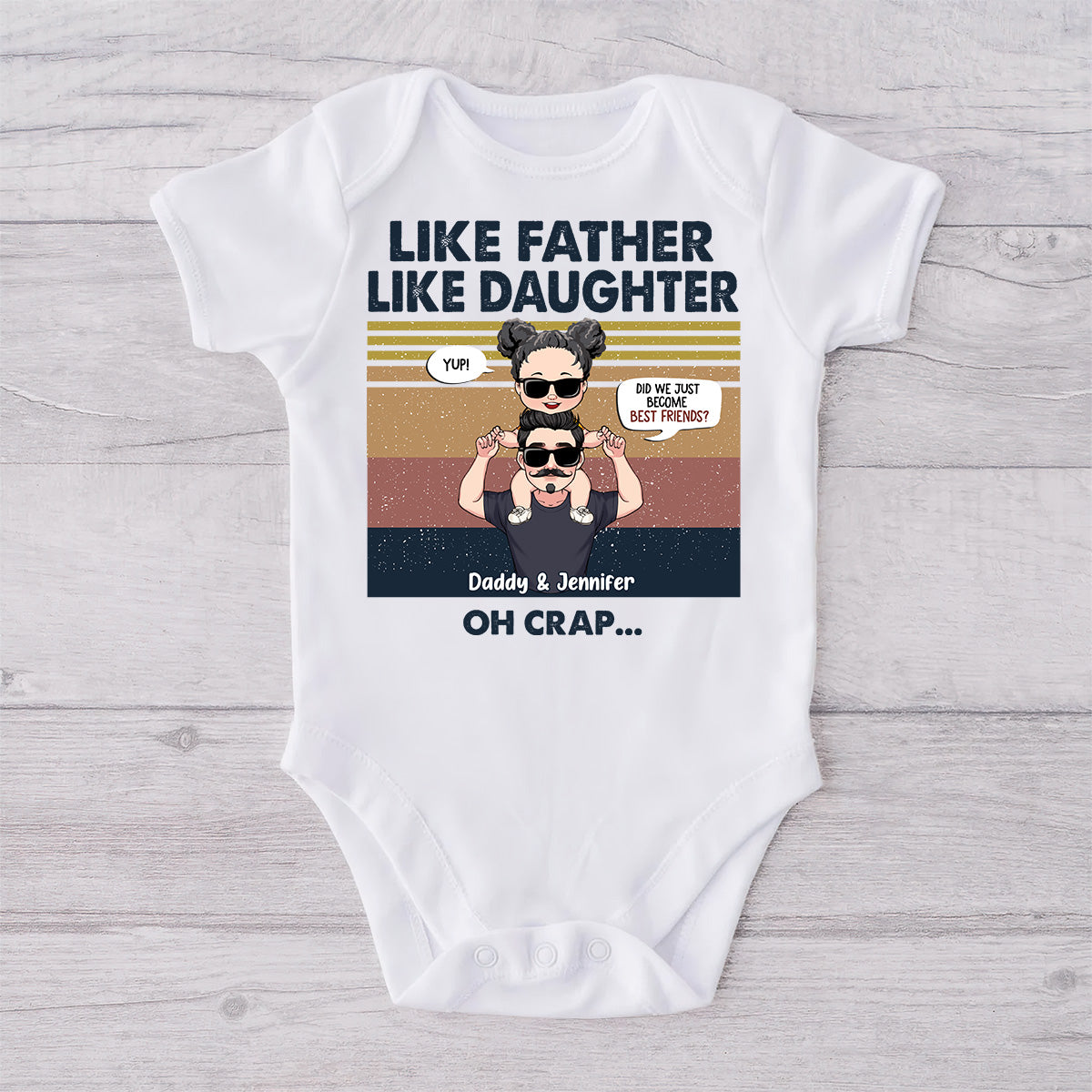 Sind wir jetzt beste Freunde? – Geschenk für Papa, Neugeborenes, Baby (0–1 Jahr), frischgebackenen Papa – Personalisiertes Set