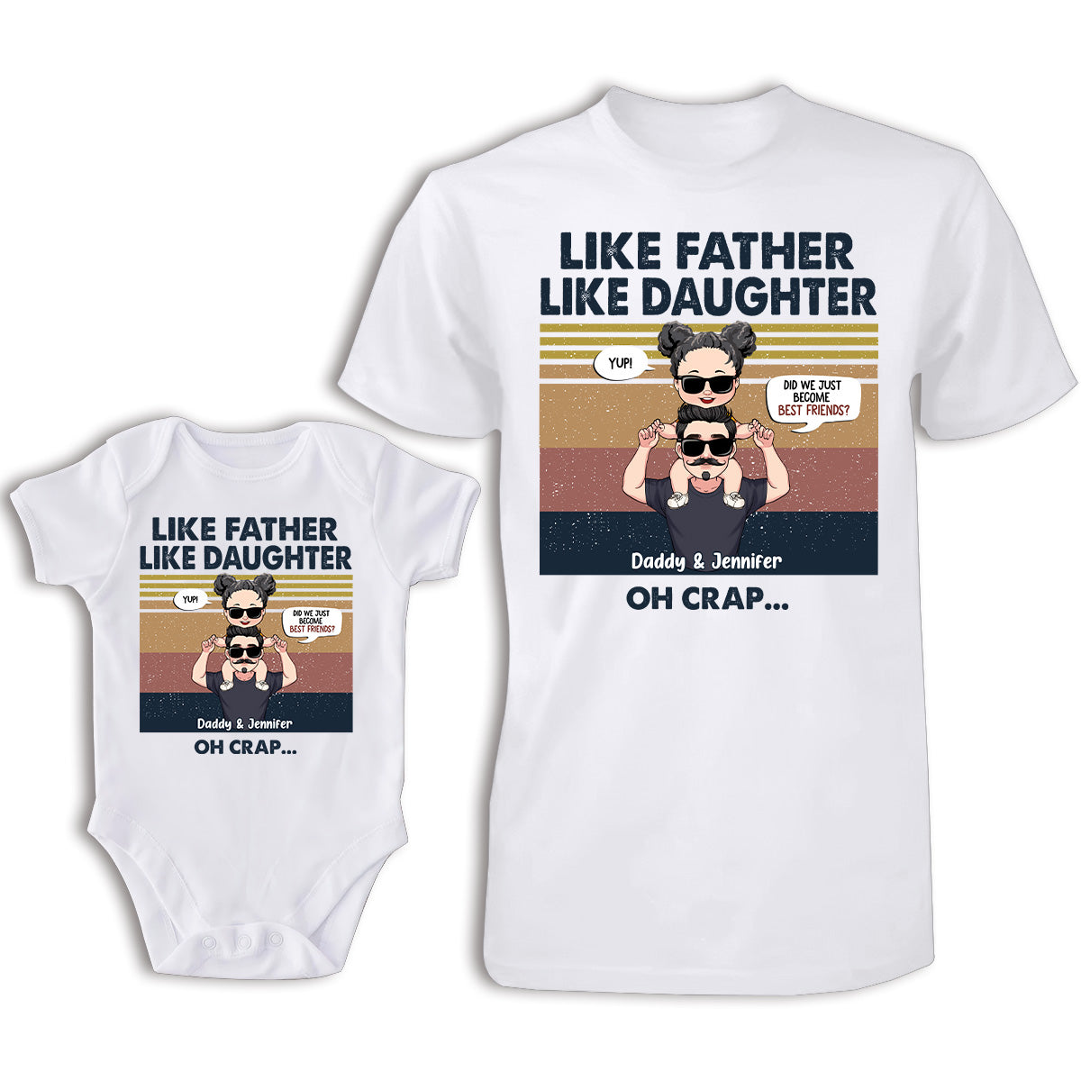 Sind wir jetzt beste Freunde? – Geschenk für Papa, Neugeborenes, Baby (0–1 Jahr), frischgebackenen Papa – Personalisiertes Set