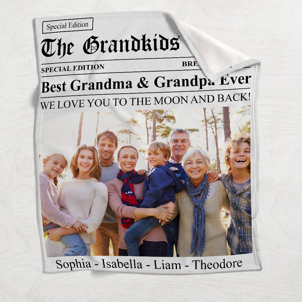Die beste Oma aller Zeiten – Personalisierte Oma-Decke von The Grandma Times