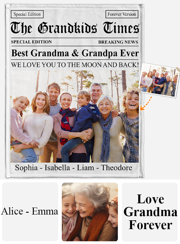 Die beste Oma aller Zeiten – Personalisierte Oma-Decke von The Grandma Times