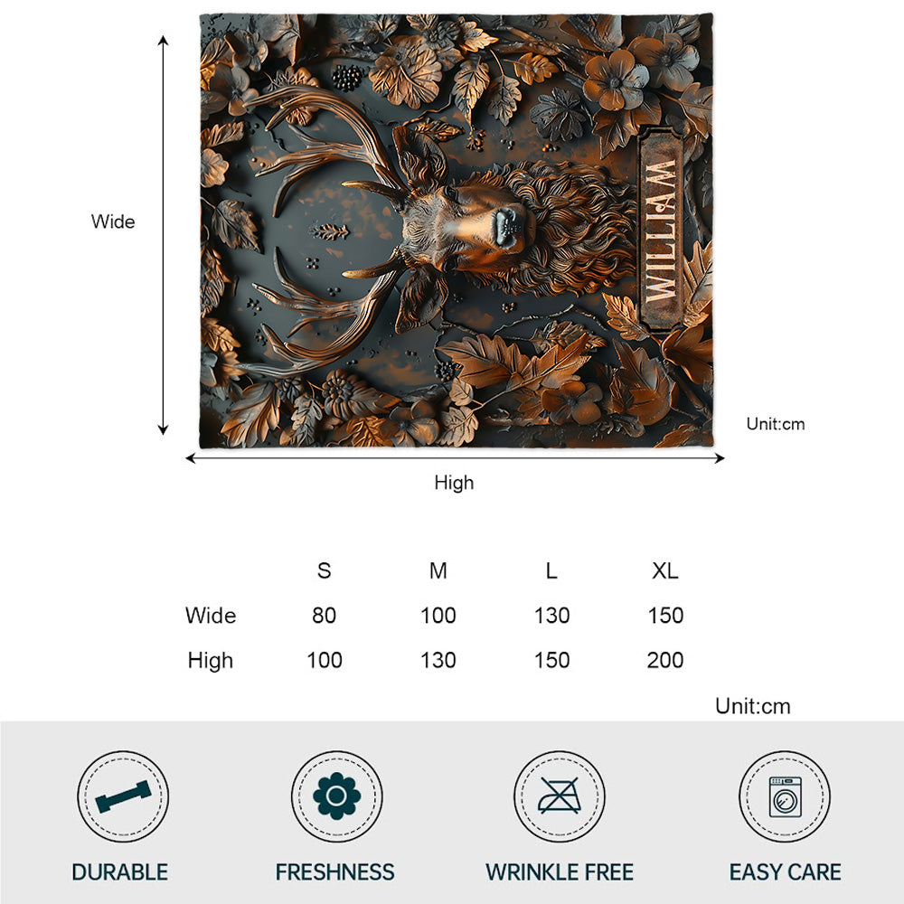 Stunning Deer - Personalized Hunting Blanket