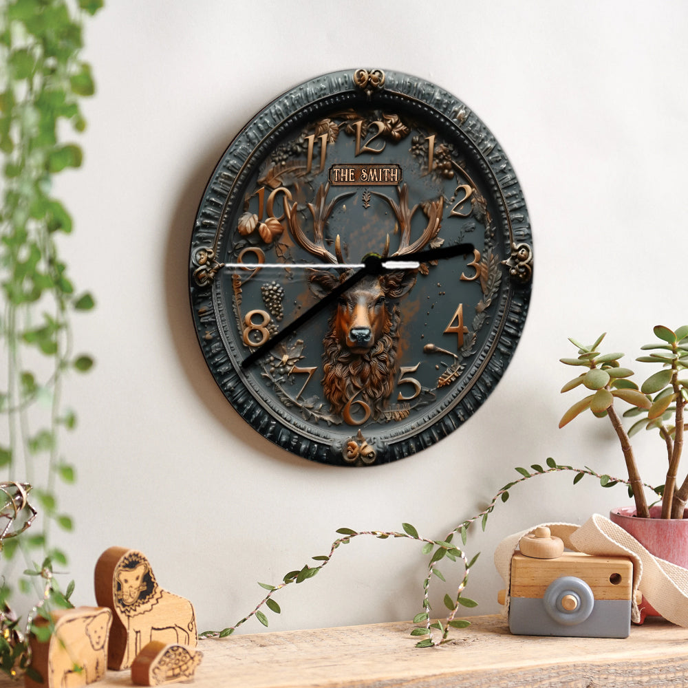 Jagdzeit - Personalisierte Jagd-Wanduhr