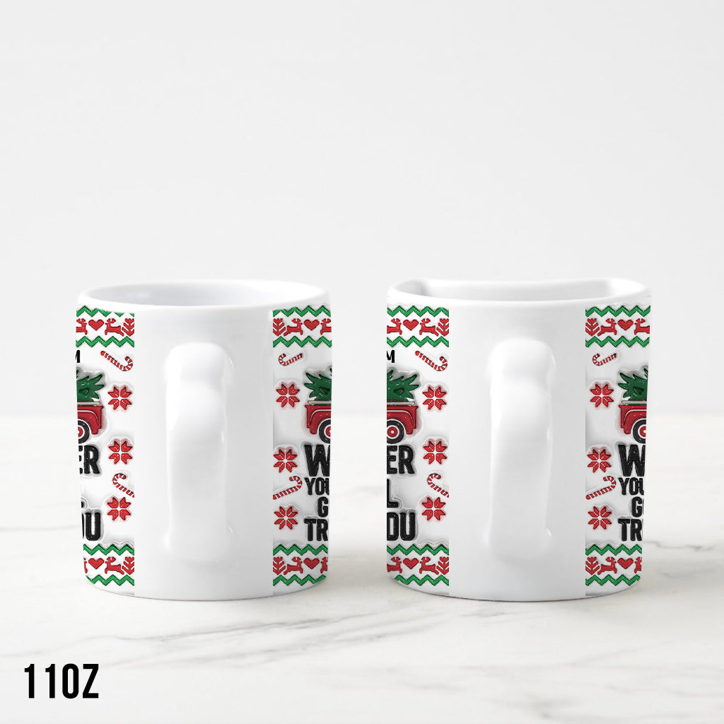 Beug dich vor und ich zeig's dir – Personalisierte Partnerbecher mit Herzgriff