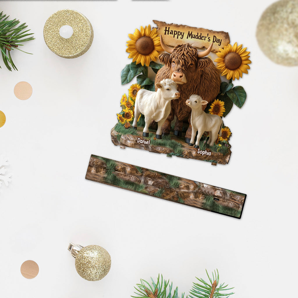 Alles Gute zum Muttertag – Personalisierte, einlagige, große, freistehende Torte