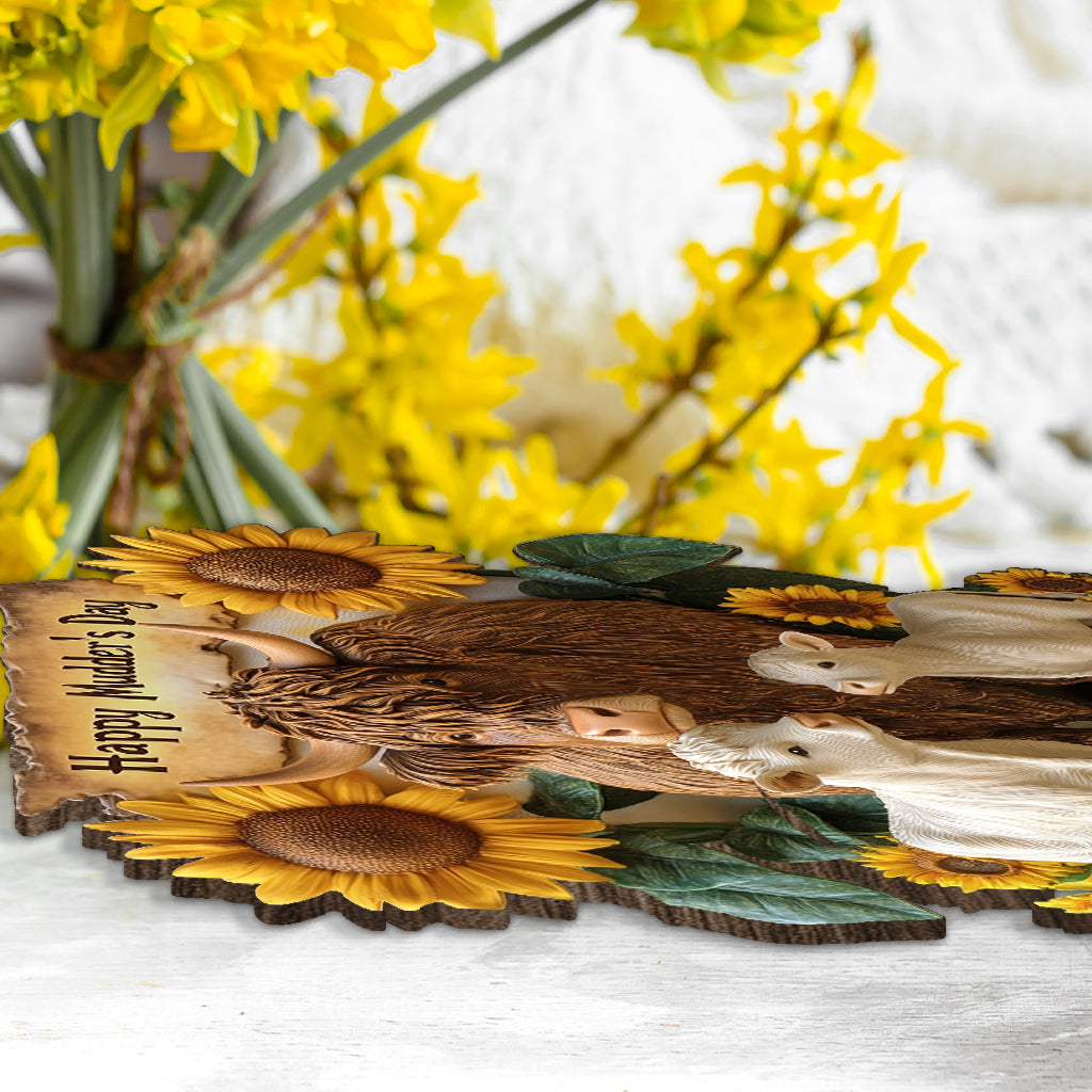 Alles Gute zum Muttertag – Personalisierte, einlagige, große, freistehende Torte