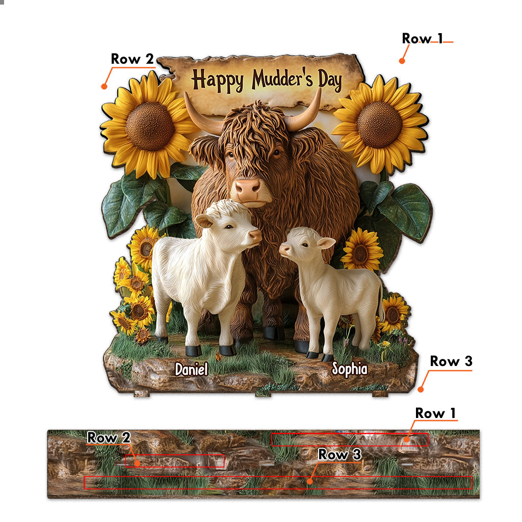 Alles Gute zum Muttertag – Personalisierte, einlagige, große, freistehende Torte