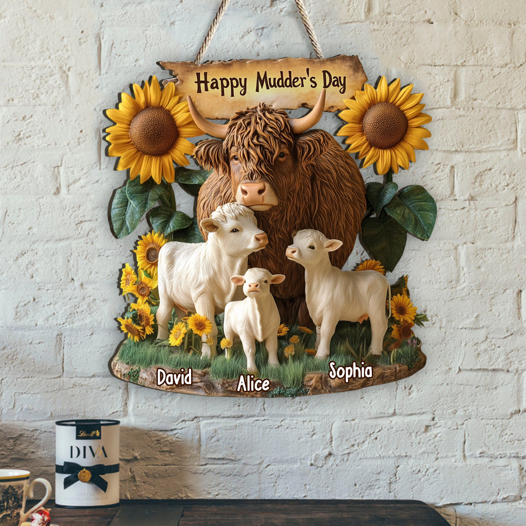 Alles Gute zum Muttertag – Personalisiertes Holzschild in individueller Form