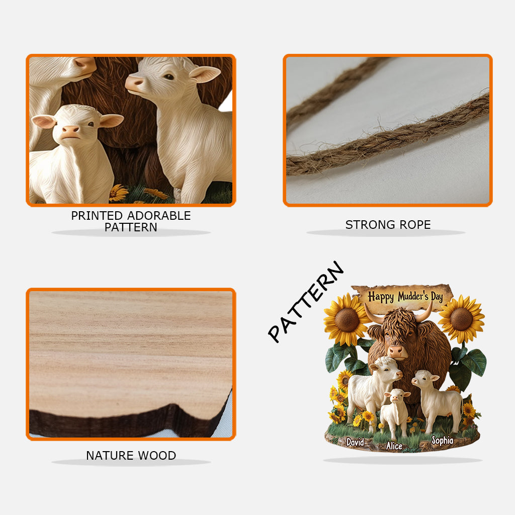 Alles Gute zum Muttertag – Personalisiertes Holzschild in individueller Form