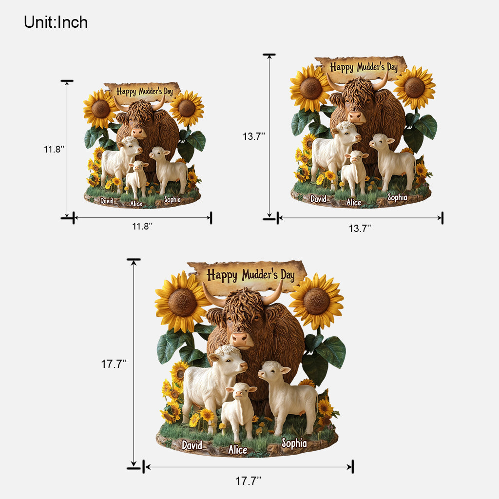 Alles Gute zum Muttertag – Personalisiertes Holzschild in individueller Form