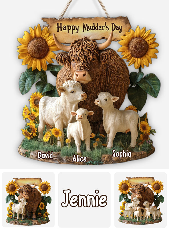 Alles Gute zum Muttertag – Personalisiertes Holzschild in individueller Form