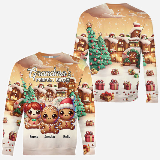 Perfect Gingerbread Batch - Personalized Grandma All Over Shirt