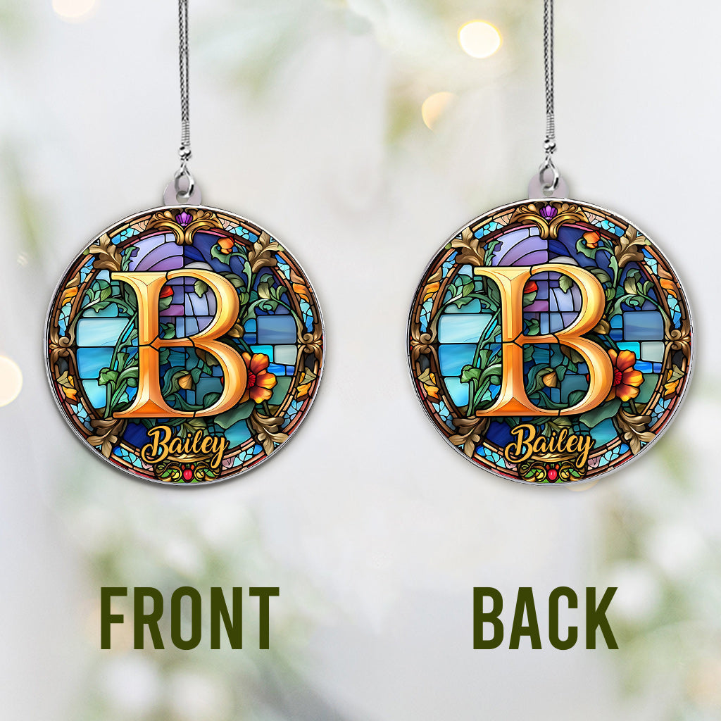 Buntglasbuchstabe – Personalisierter Autoanhänger für die Familie