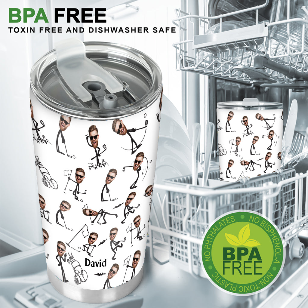 Lustiges Geschenk für Golf-Papa, Onkel, Ehemann, Sohn... - Personalisierter Golfbecher