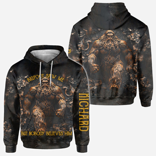 Bigfoot hat mich gesehen – Personalisiertes Camping-Shirt