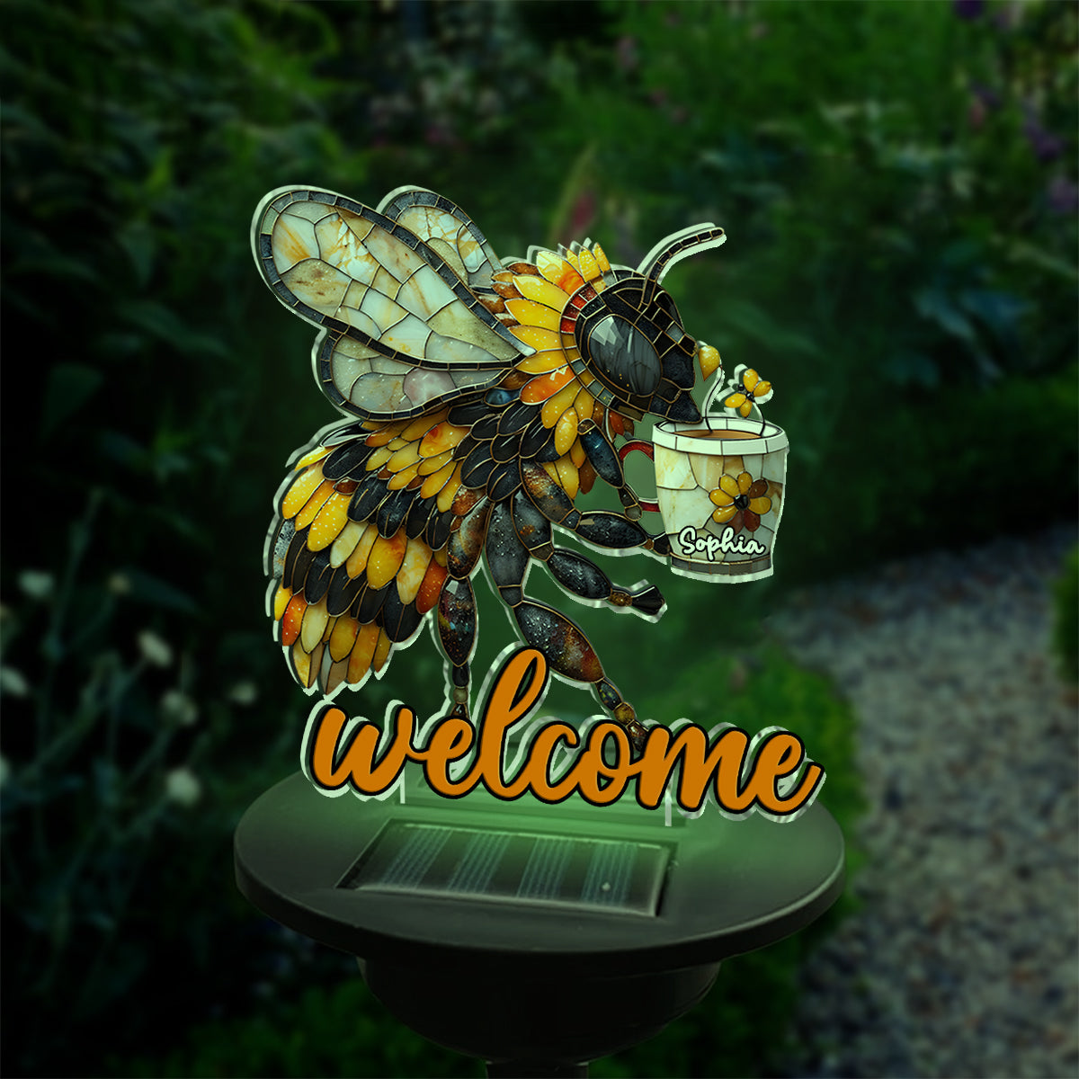 Welcome Bee - Personalized Gardening Garden Solar Light