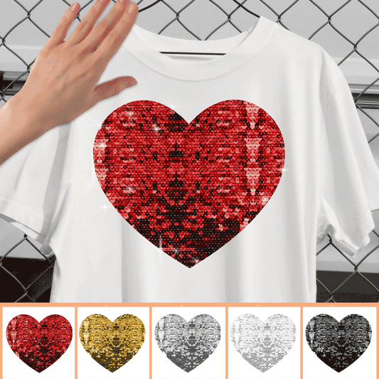 Für immer in meinem Herzen – Personalisiertes Foto von Hund & Katze – Geschenk für Hunde- und Katzenliebhaber – Pailletten-T-Shirt