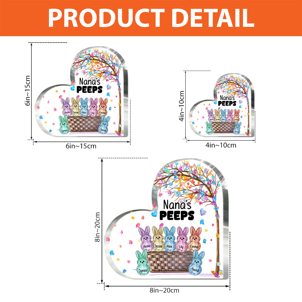 Grandma's Peeps - Personalized Grandma Custom Shaped Acrylic Plaque