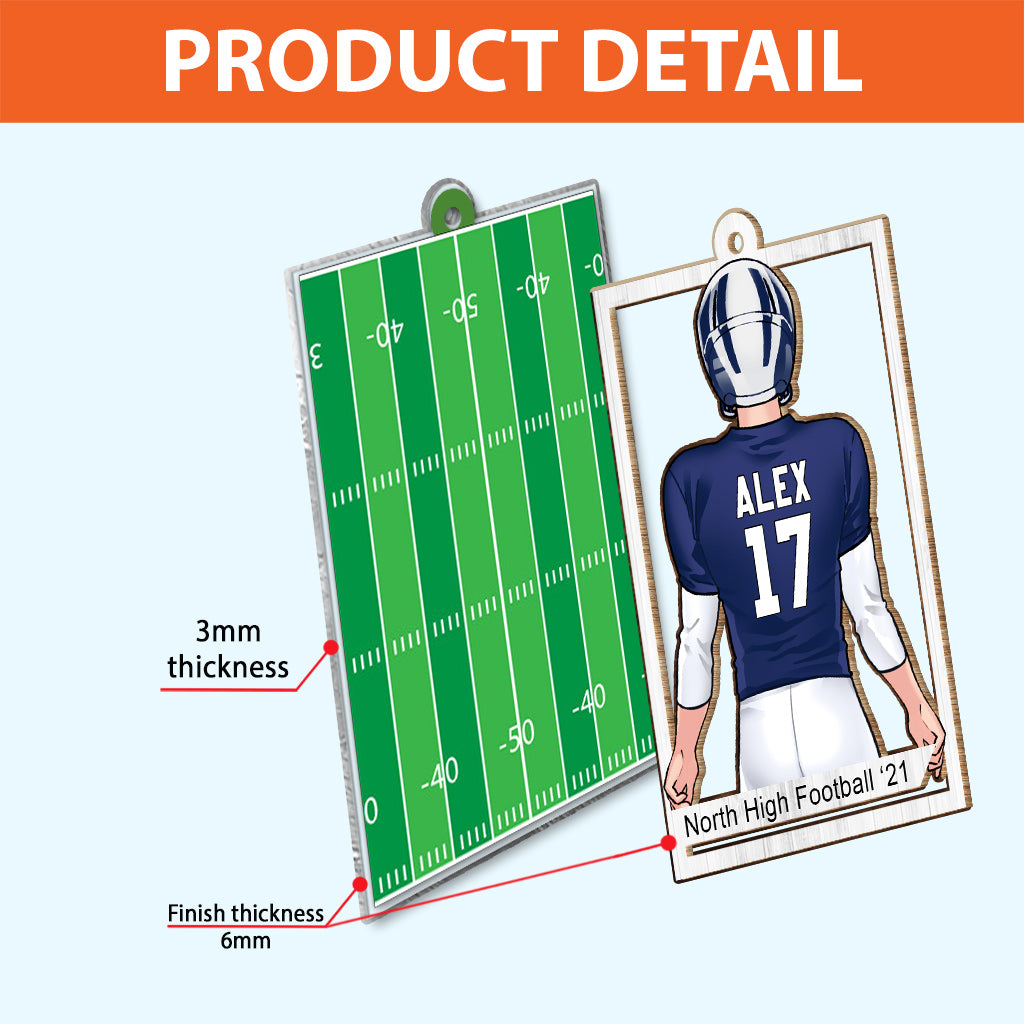 Fußballfan – Personalisierter Fußball-Anhänger, 2-lagig