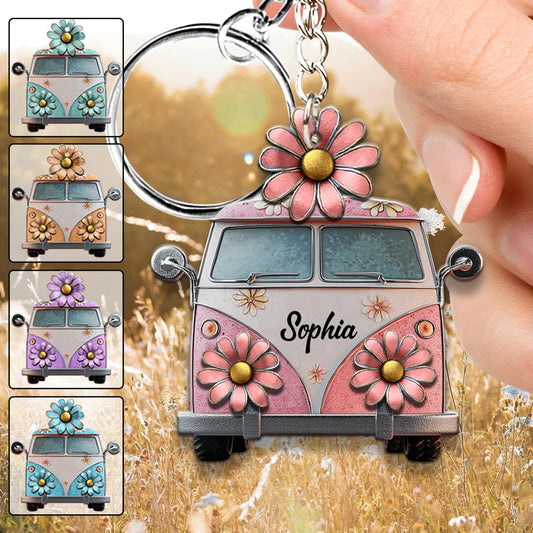 Hippie Soul – Personalisierter Hippie-Schlüsselanhänger