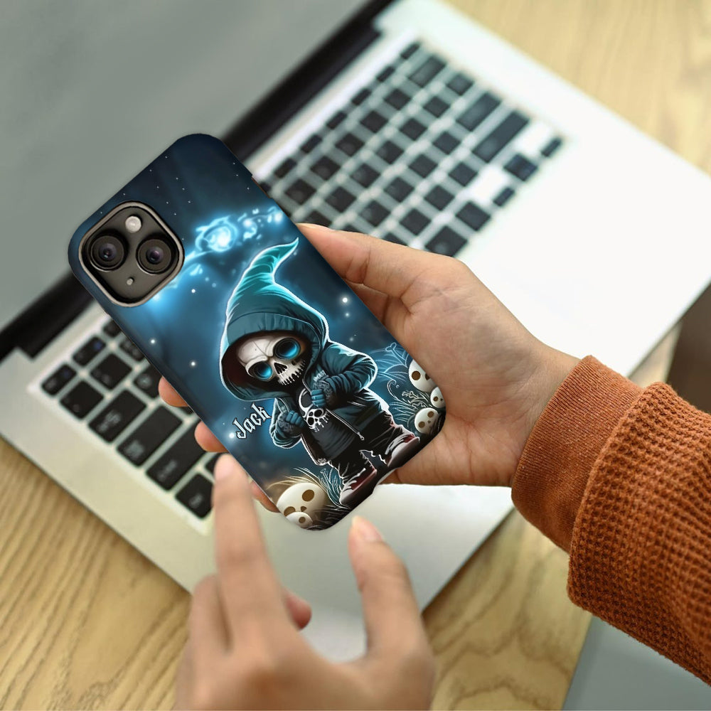 Cooler Typ – Personalisierte Handyhülle mit Totenkopf-Vollbild