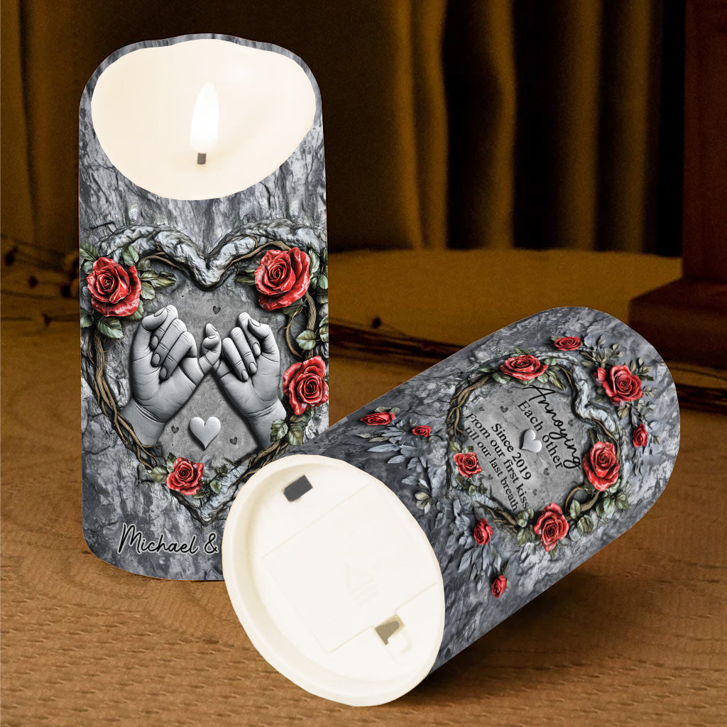 Till Deadth Do Us Part - Personalized Couple Flameless Candle