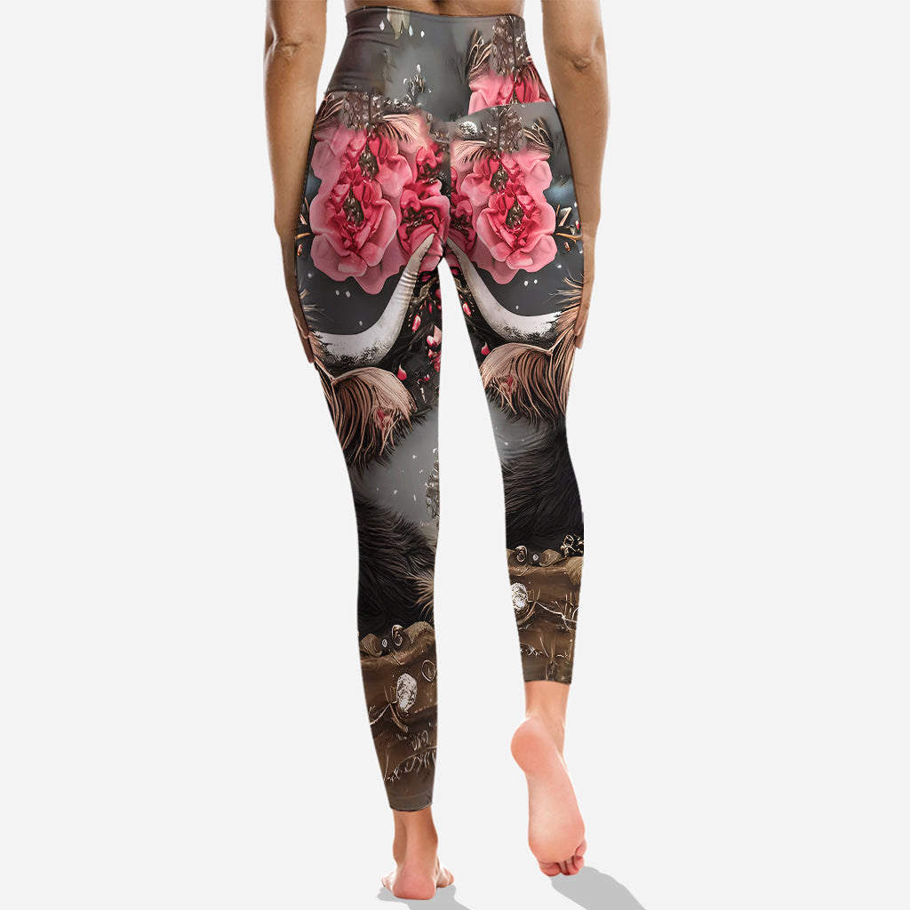 Love Highland Cows - Personalized Highland Cow Hoodie and Leggings