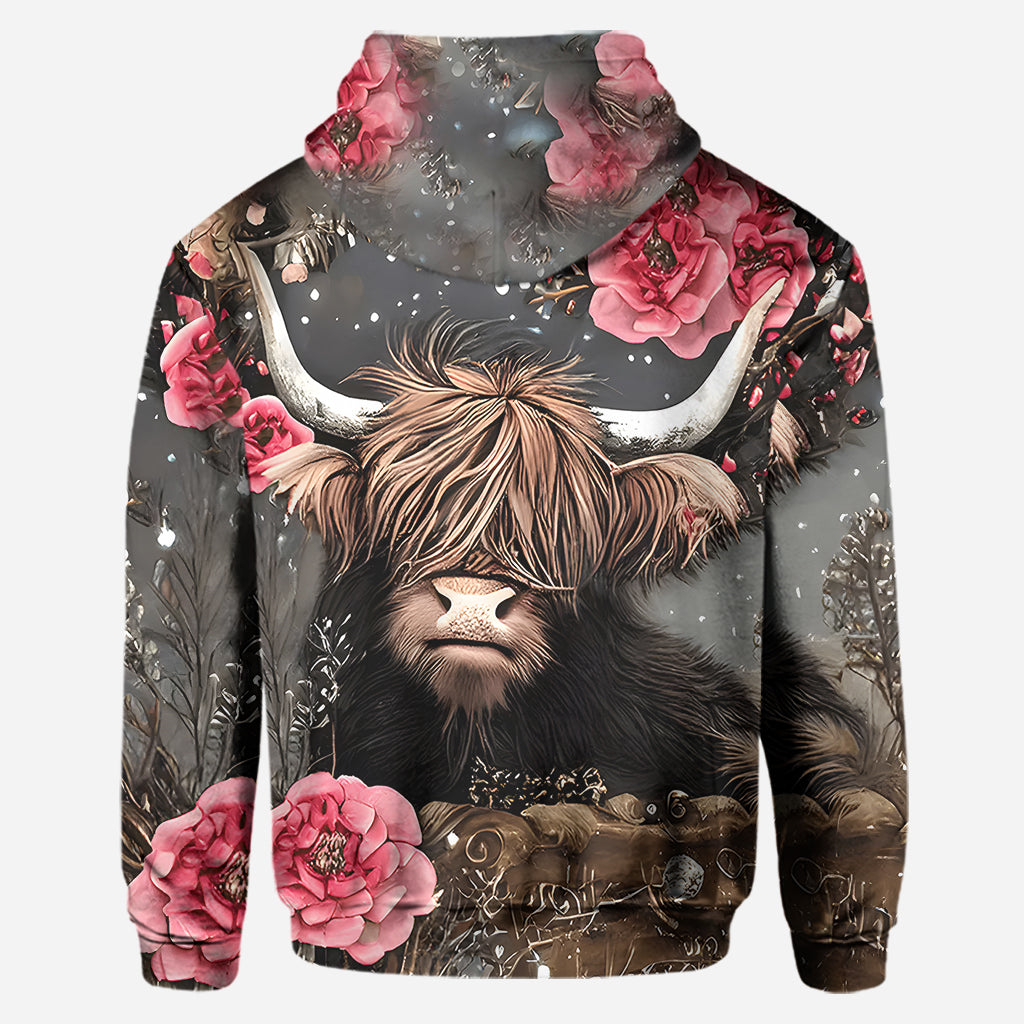 Love Highland Cows - Personalized Highland Cow Hoodie and Leggings