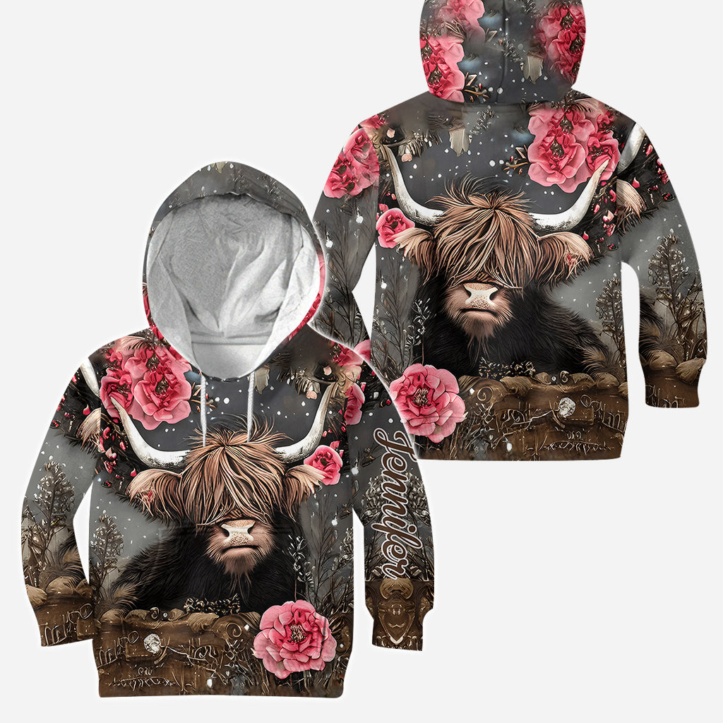 Love Highland Cows - Personalized Highland Cow Hoodie and Leggings