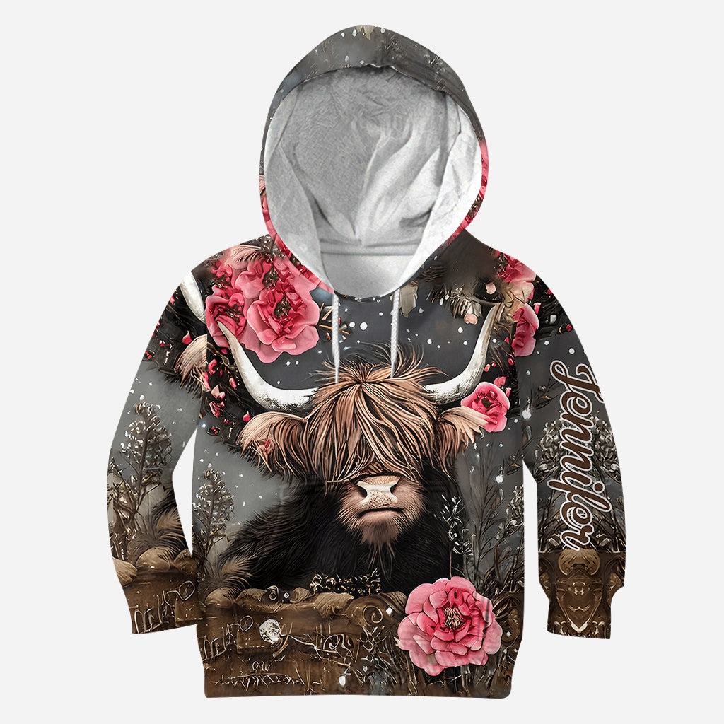 Love Highland Cows - Personalized Highland Cow Hoodie and Leggings