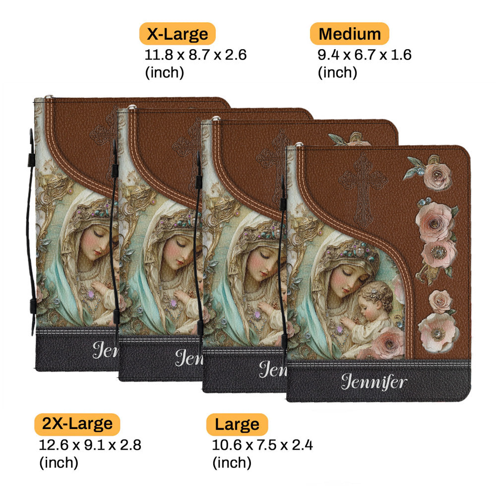 Personalisierte christliche Bibelhülle aus Leder für Gläubige