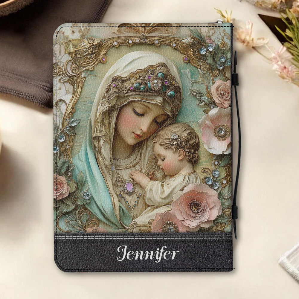 Personalisierte christliche Bibelhülle aus Leder für Gläubige