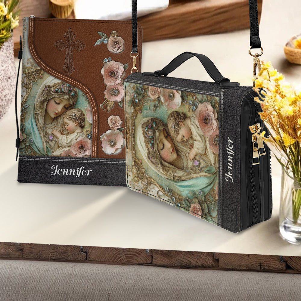 Personalisierte christliche Bibelhülle aus Leder für Gläubige