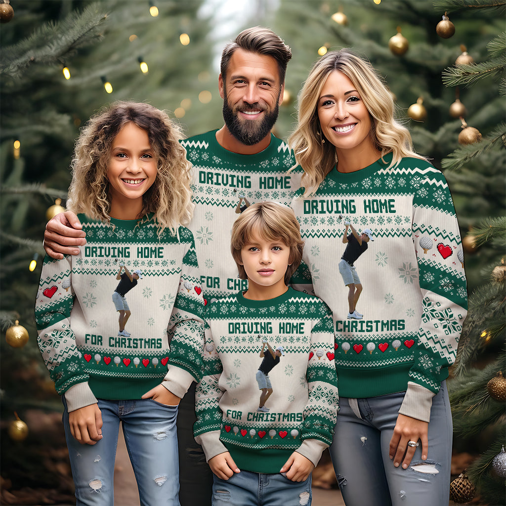 Heimfahrt zu Weihnachten - Personalisierter Golf-Pullover