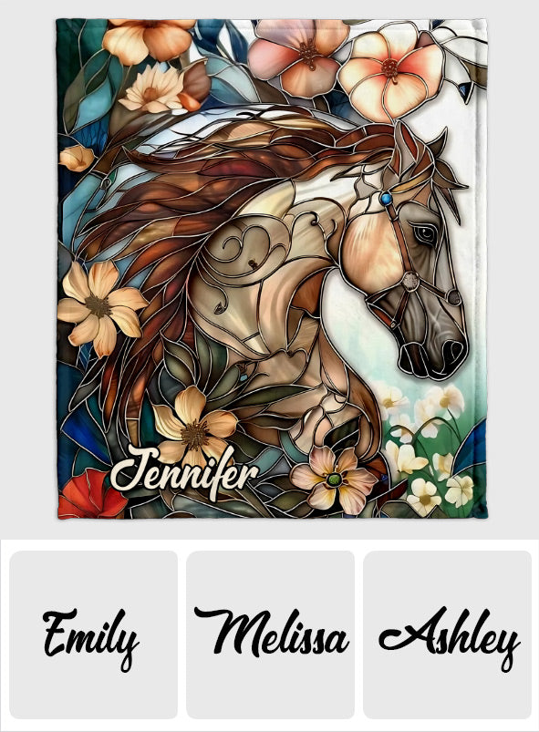 Love Horses - Personalized Horse Blanket