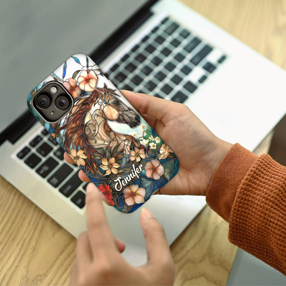 Liebe Pferde – Personalisierte Handyhülle mit Pferdemotiv