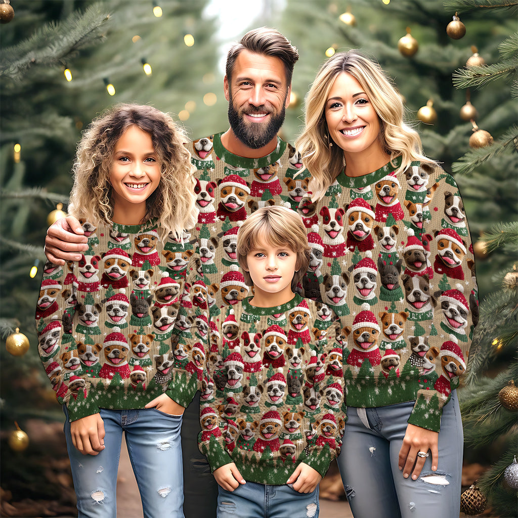 Christmas Pitbull Pattern - Dog Ugly Sweater