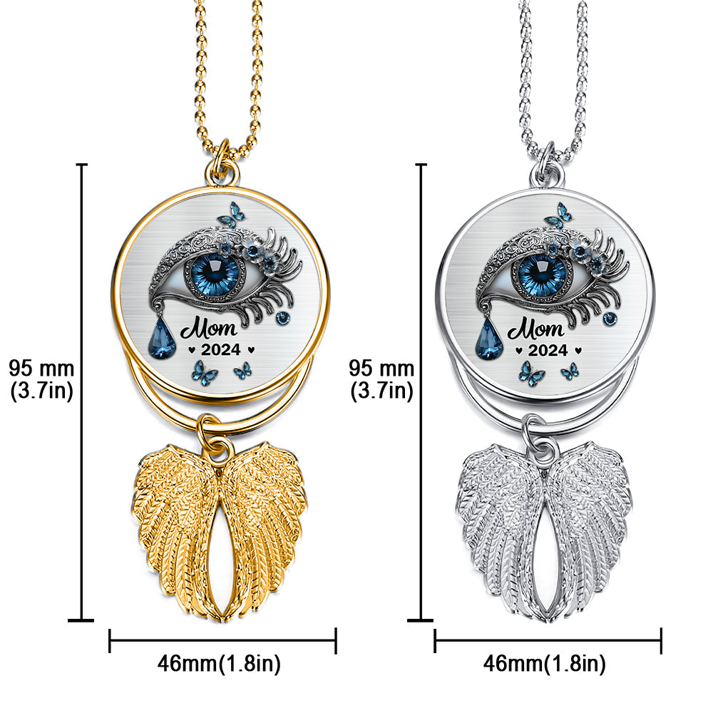 Ich verberge meine Tränen – Personalisierter Gedenkflügel-Anhänger