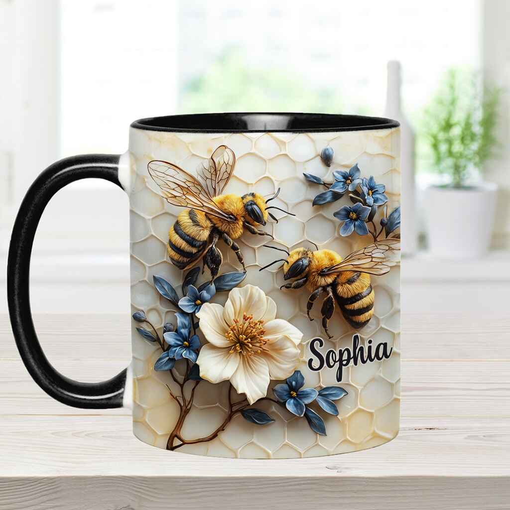 Bee Positive Bee Grateful Bee You - Personalized Gardening Accent Mug
