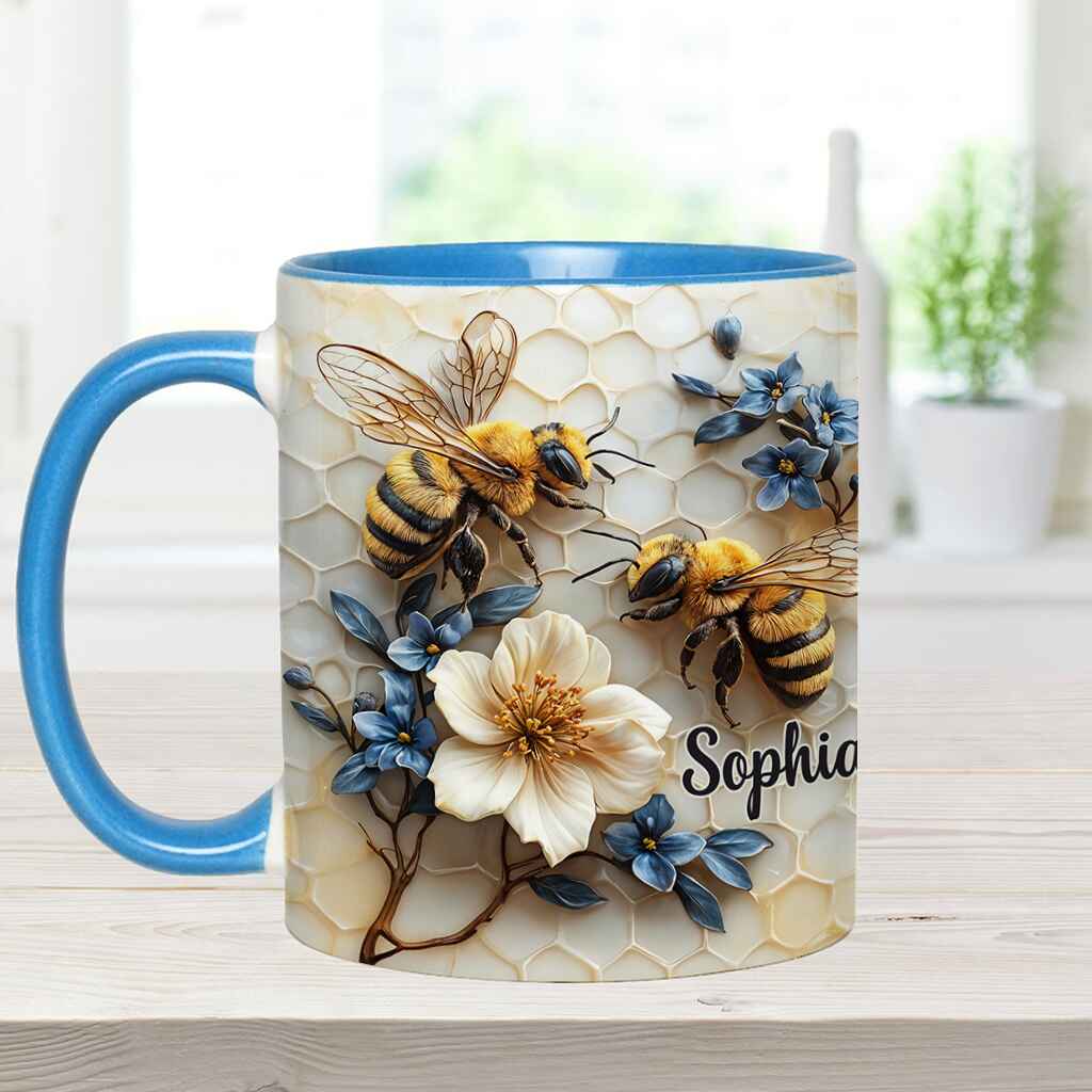 Bee Positive Bee Grateful Bee You - Personalized Gardening Accent Mug