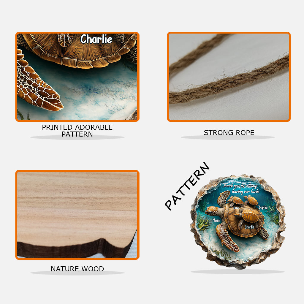 Danke, dass du uns immer den Rücken stärkst – Personalisiertes Holzschild „Mama“ in individueller Form