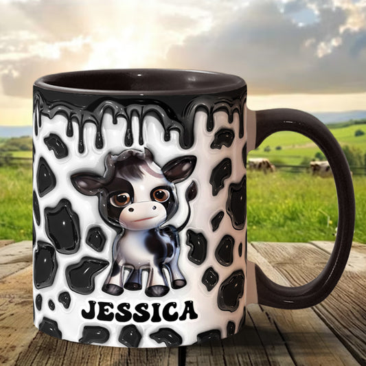 Launisches Babykuh - Personalisierte Tasse mit Kuhmotiv