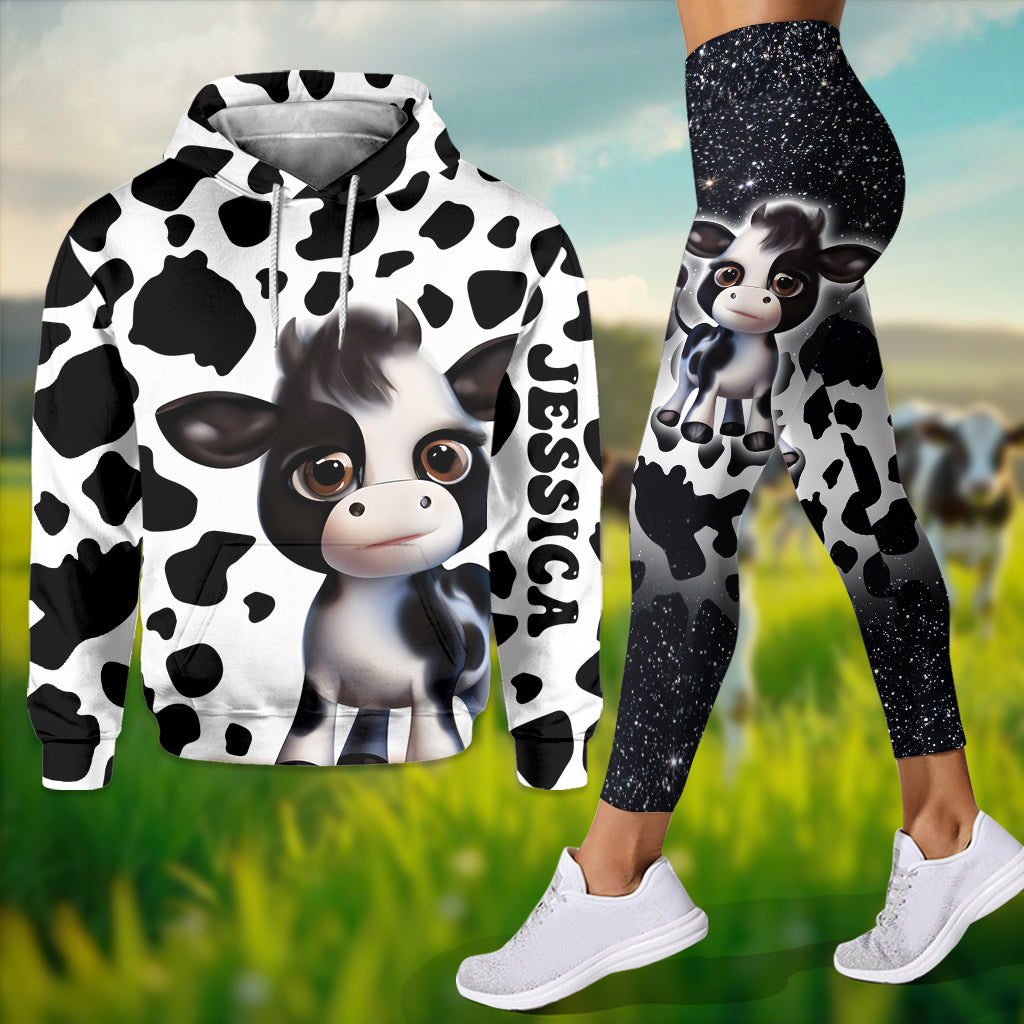 Moody Baby Cow – Personalisierter Kuh-Hoodie und Leggings