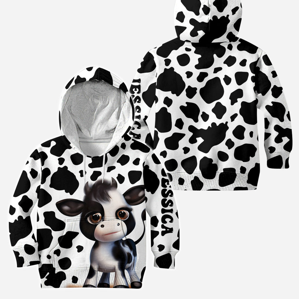 Moody Baby Cow – Personalisierter Kuh-Hoodie und Leggings