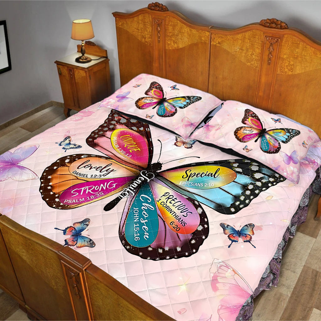 God Says You Are - Personalized Christian Quilt Set