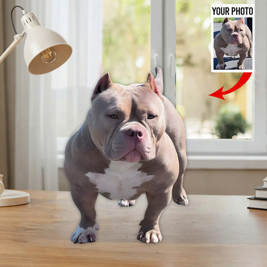 Beliebiges Foto - Personalisierte Acrylplakette in Hundeform