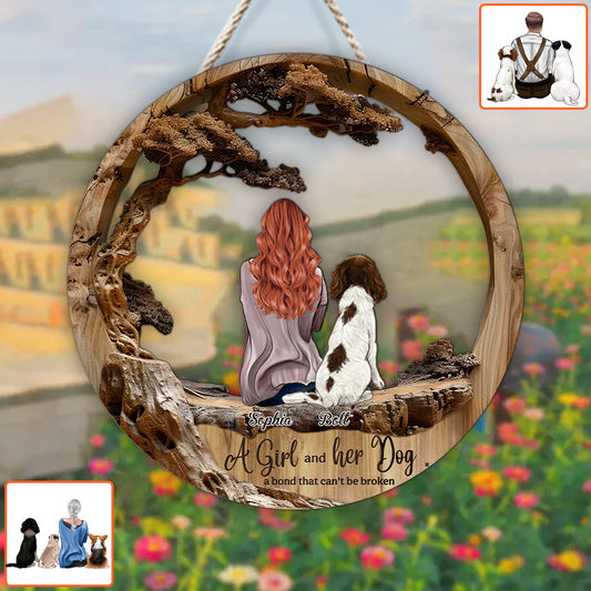 Eine unzerbrechliche Bindung – personalisiertes Holzschild in Hundeform
