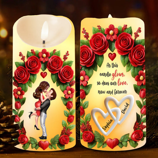 I Love You - Personalized Couple Flameless Candle