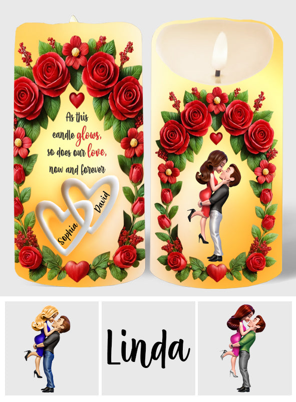 I Love You - Personalized Couple Flameless Candle