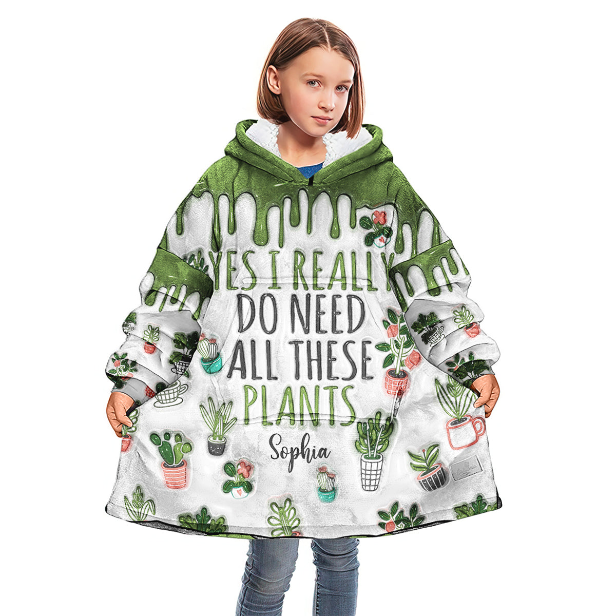 Ja, ich brauche all diese Pflanzen – personalisierter Garten-Decken-Hoodie