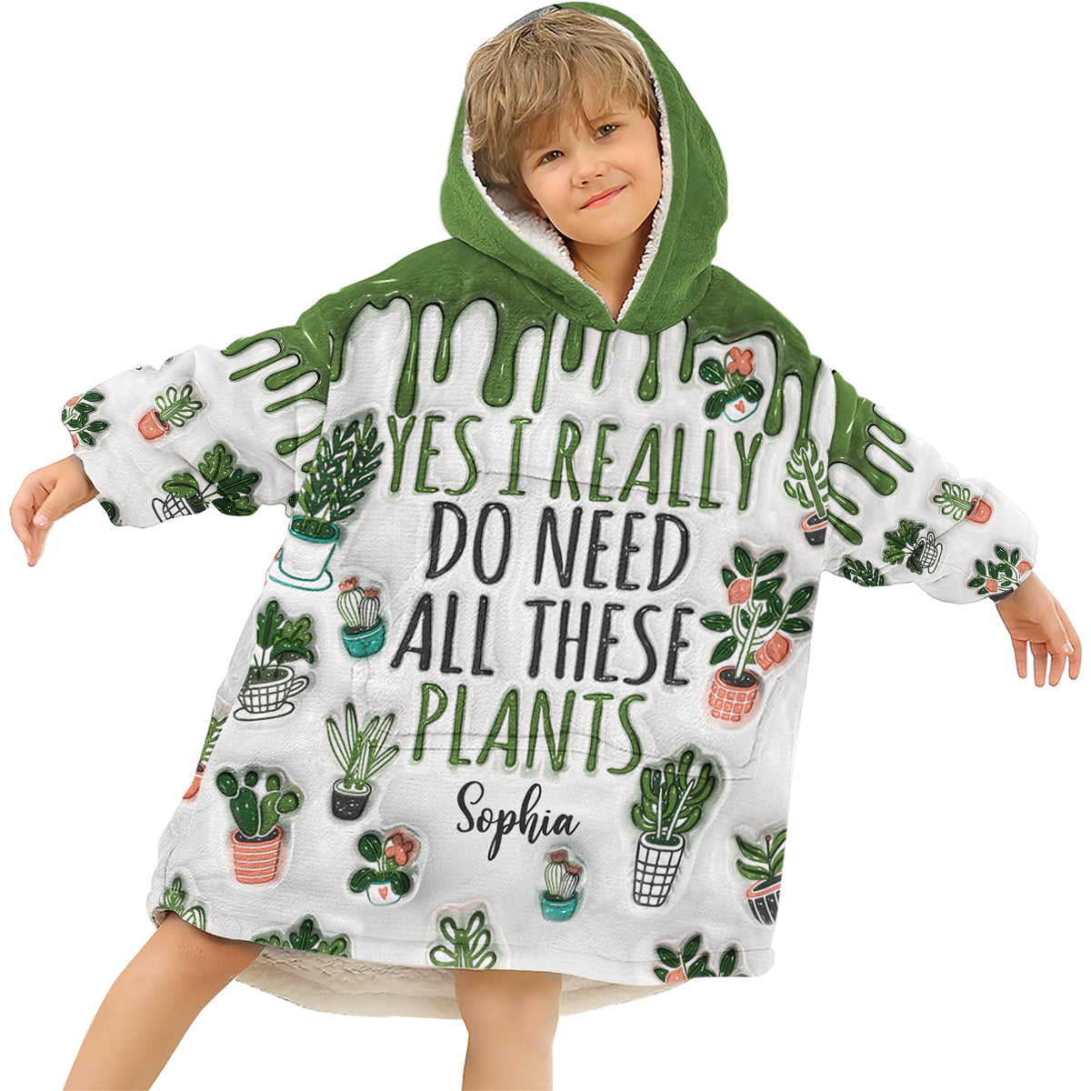 Ja, ich brauche all diese Pflanzen – personalisierter Garten-Decken-Hoodie